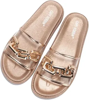 Cape Robbin Tess Sandals Slides for Women, Womens Mules Slip On House Shoes