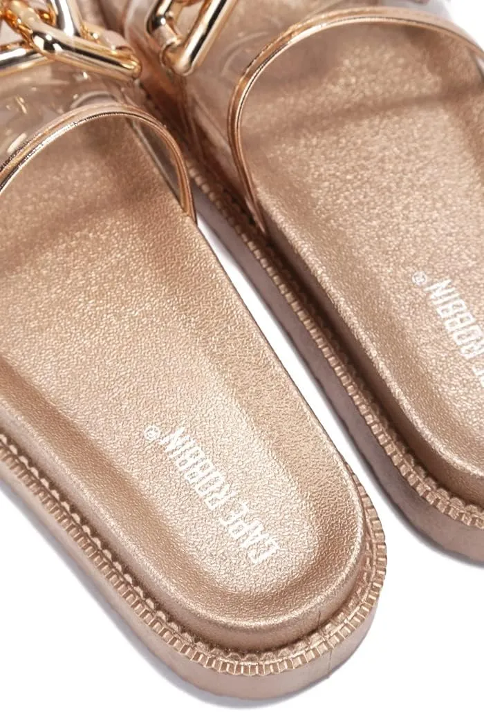 Cape Robbin Tess Sandals Slides for Women, Womens Mules Slip On House Shoes