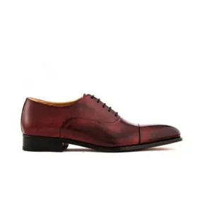 Captoe Leather Lace-Up Oxford Shoes