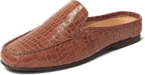 Carlos Santana Hades Leather Mules for Men | Slip-On | Padded Leather Covered Footbed | Durable Rubber Outsole Tan