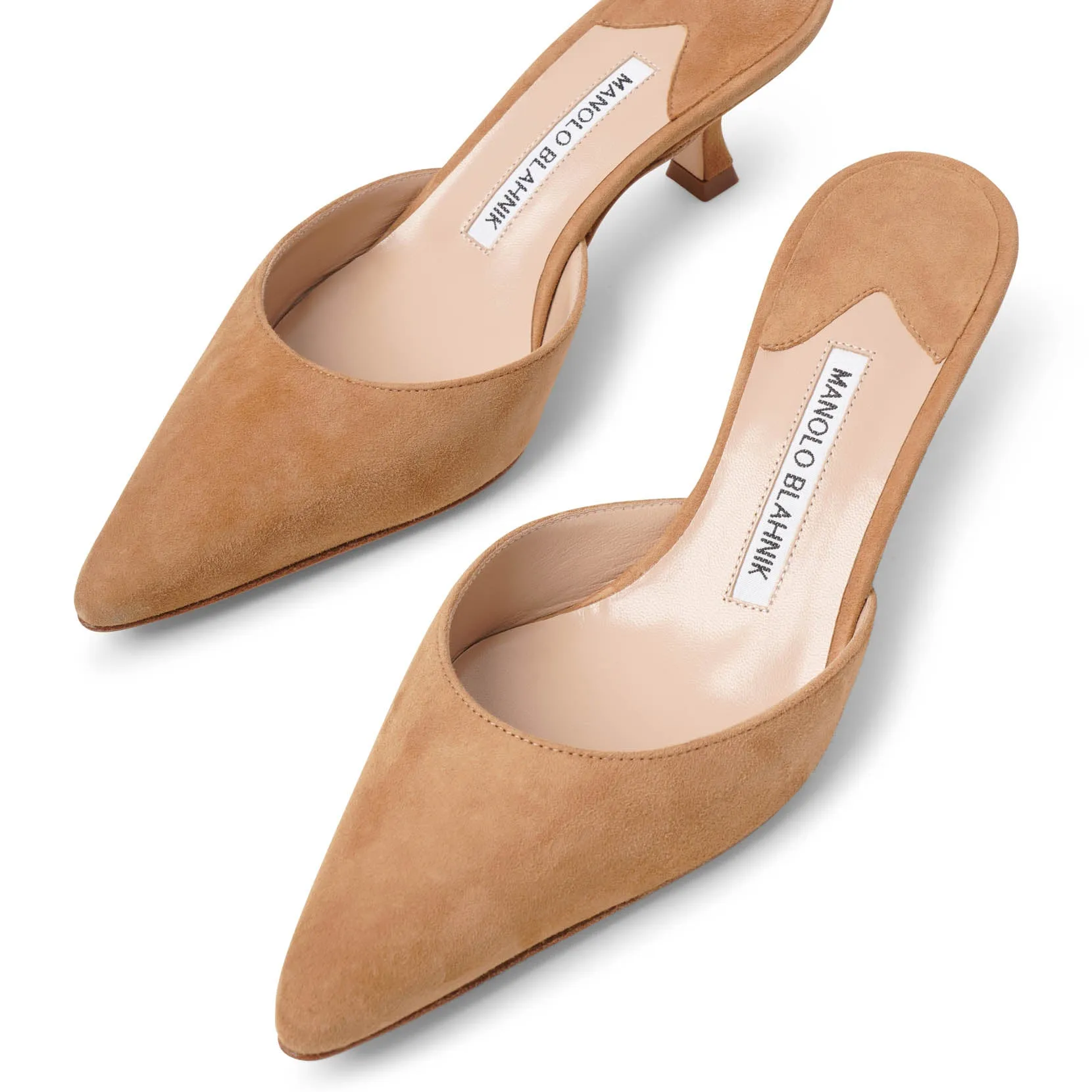 Carolynemu 50 tan suede mules