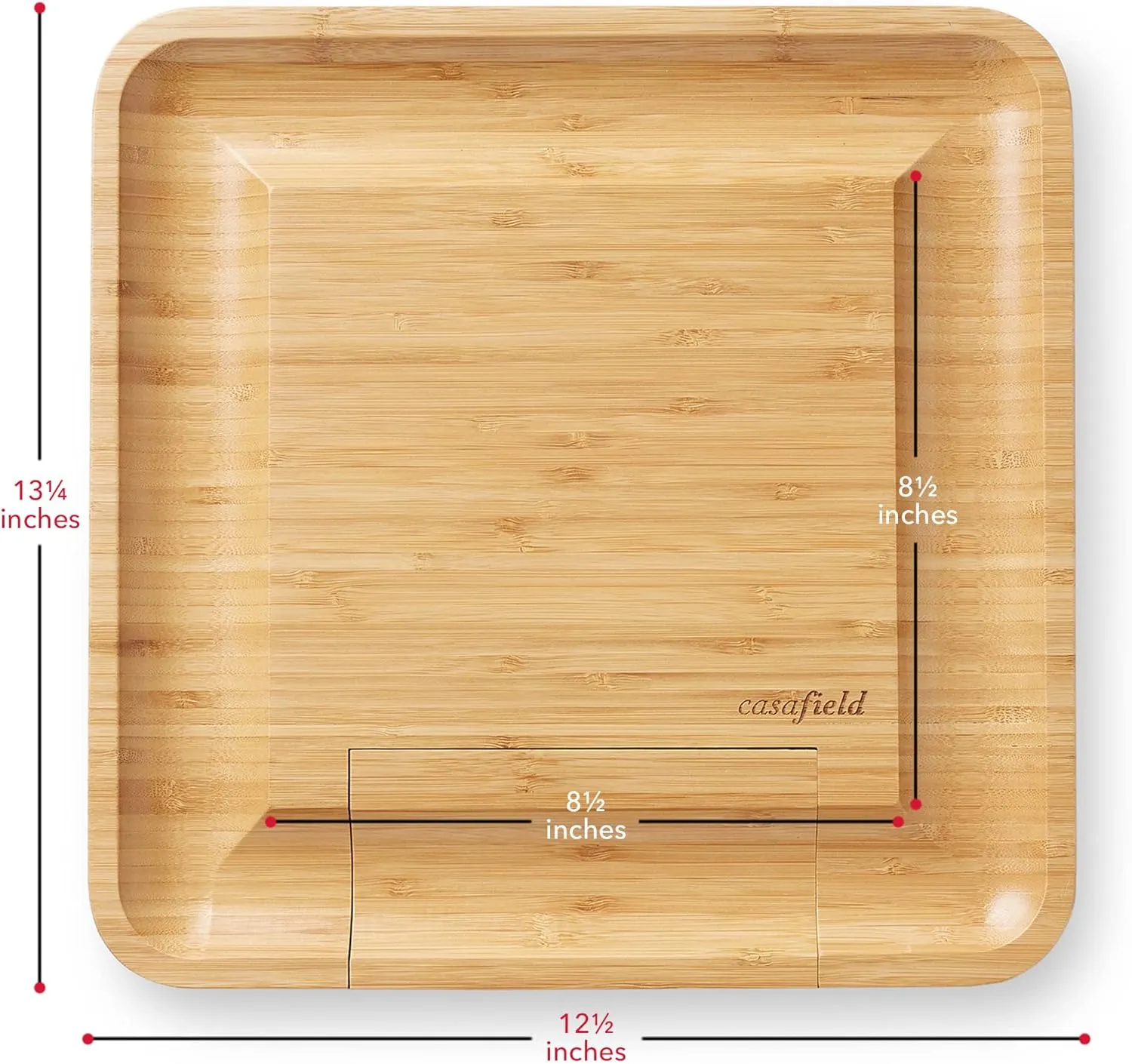 Casafield Bamboo Cheese Board and Knife Gift Set, Wooden Charcuterie Board Meat and Cheese Platter for Entertaining, Housewarming, Birthday, Wedding