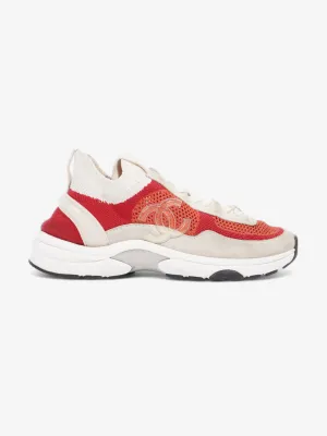 CC Knit Sneaker Beige / Red Fabric EU 38 UK 5