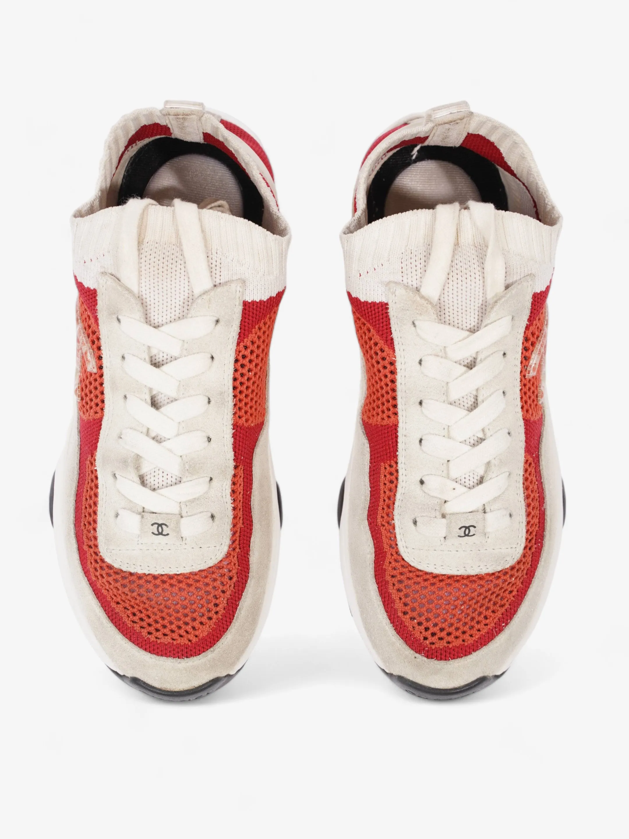 CC Knit Sneaker Beige / Red Fabric EU 38 UK 5