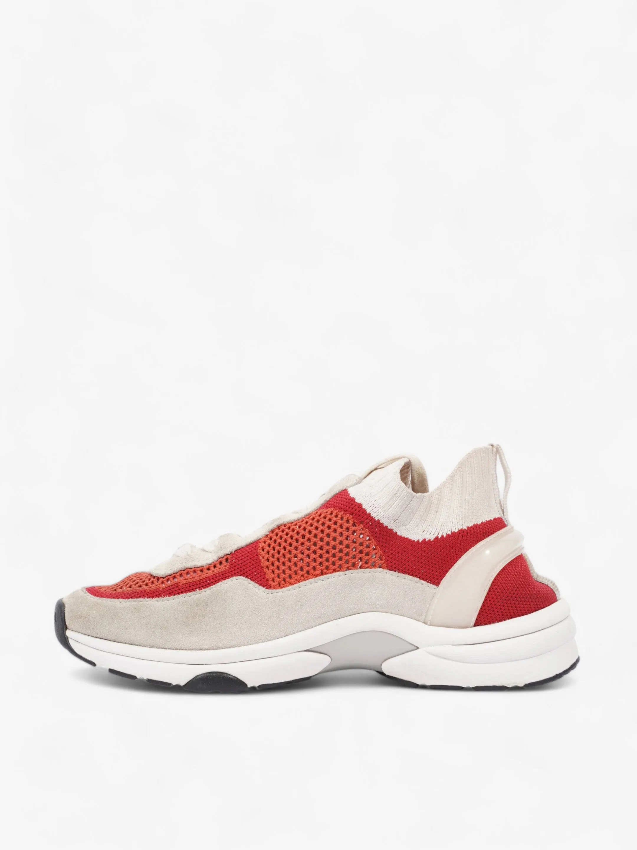 CC Knit Sneaker Beige / Red Fabric EU 38 UK 5