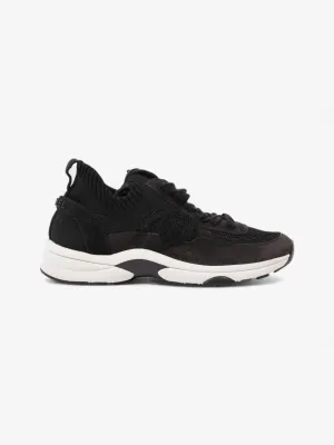 Chanel CC Logo Knit Sneaker Black Cotton EU 38 UK 5
