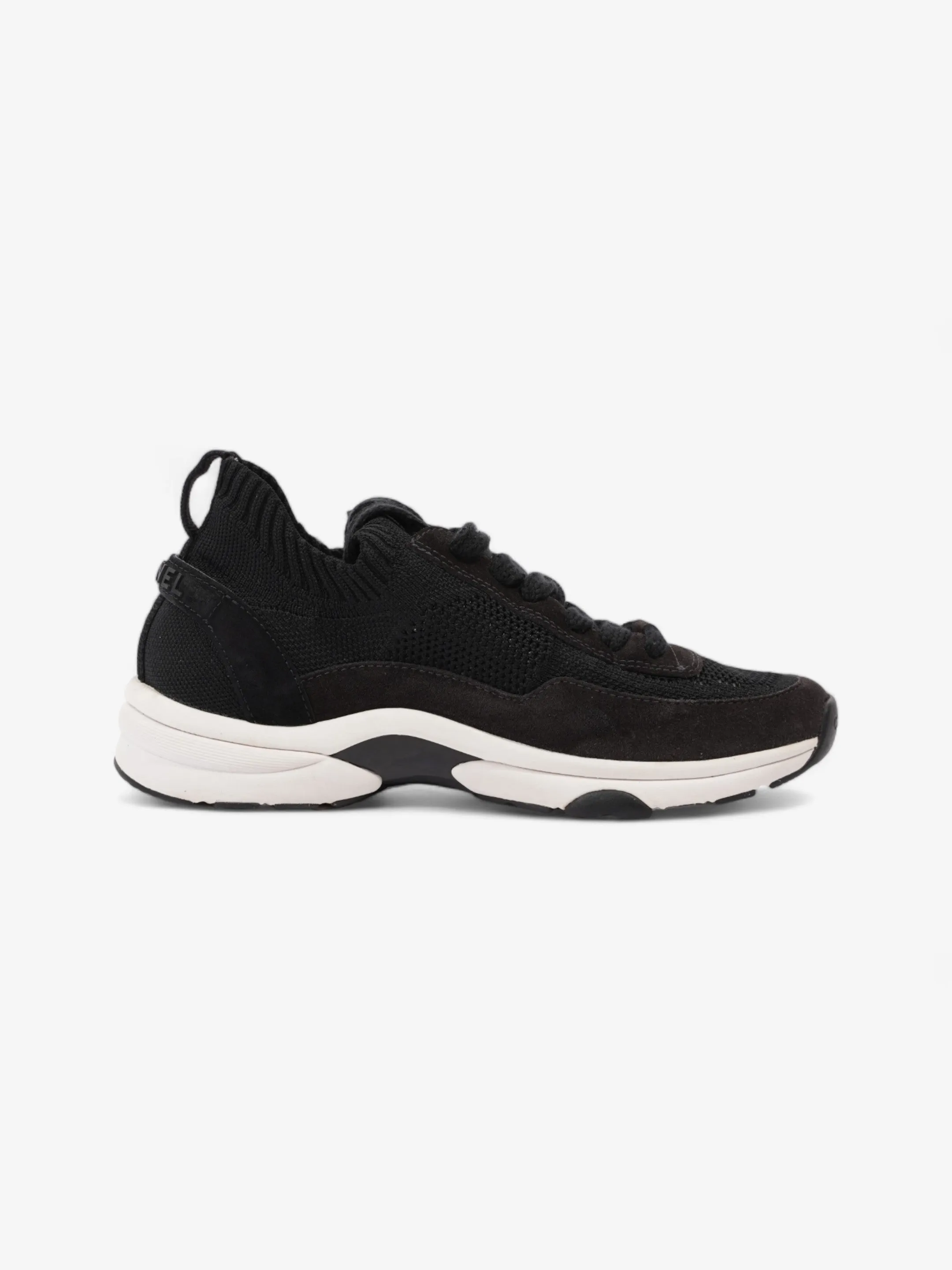 Chanel CC Logo Knit Sneaker Black Cotton EU 38 UK 5
