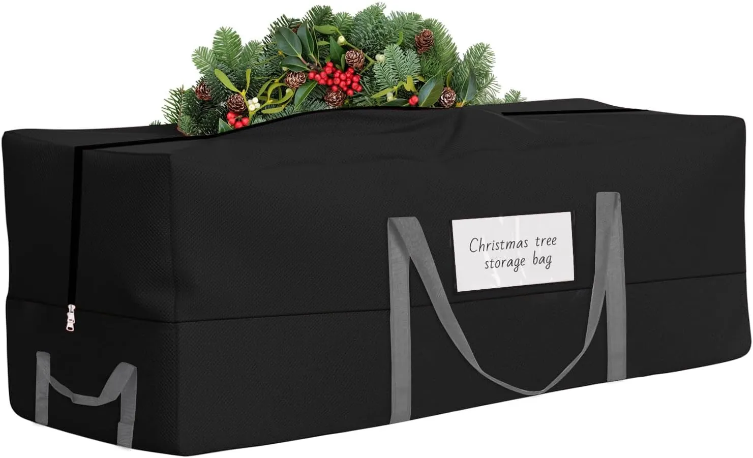 Christmas Tree Storage Bag, Fits Up 8 Ft Tall Artificial Trees, Heavy-Duty 600D Oxford Tree Bag with Reinforced Handles Zipper Clear Pocket, Storage Bags for Moving Items, Clothing, Outdoor, Bedding