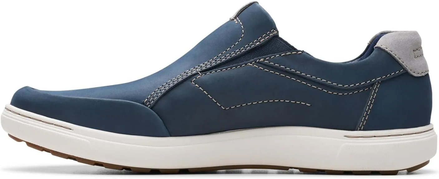 Clarks Men's Mapstone Step Loafer, Navy Nubuck, 11