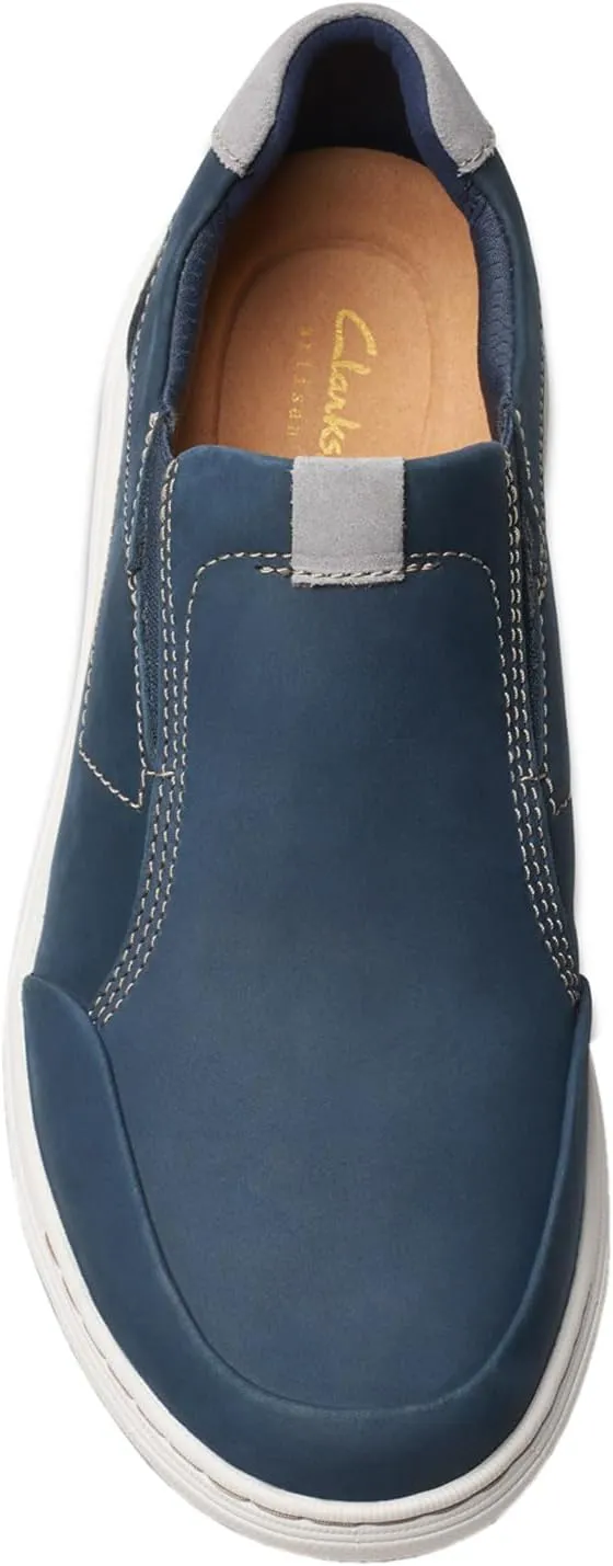Clarks Men's Mapstone Step Loafer, Navy Nubuck, 9