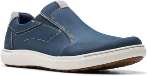 Clarks Men's Mapstone Step Loafer, Navy Nubuck, 9