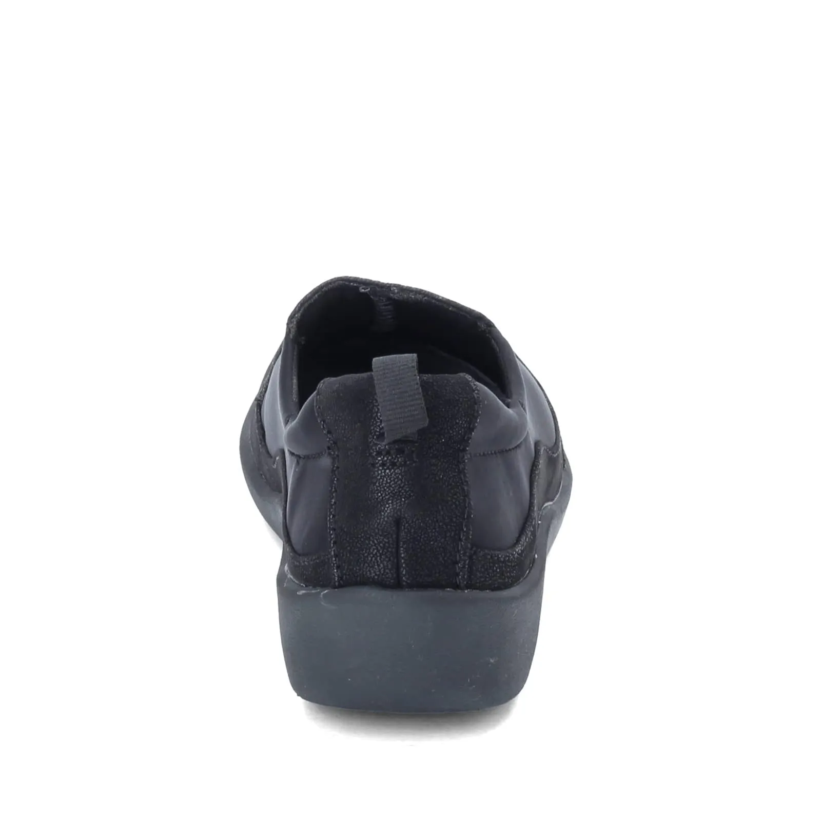 Clarks Women's CloudSteppers Sillian Paz Slip-On Loafer, Black Synthetic Nubuck, 10 W US