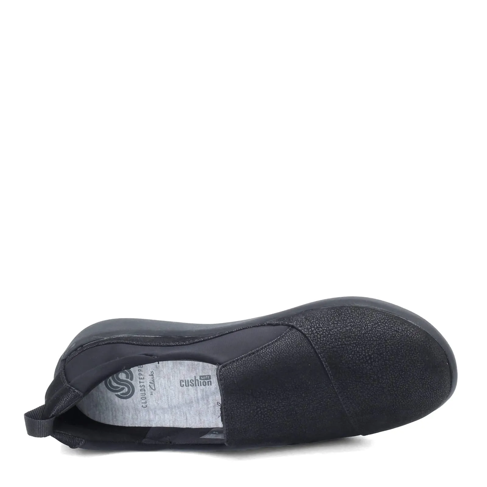 Clarks womens Sillian Paz Slip On Loafer, Black Synthetic Nubuck, 5.5 US