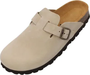 Clog Women's Kiel Apure - Comfortable Slippers Made in Spain - Fashionable Mules with Cork Footbed - Summer Shoes Beige UK9 - EU42, beige, 10 Women