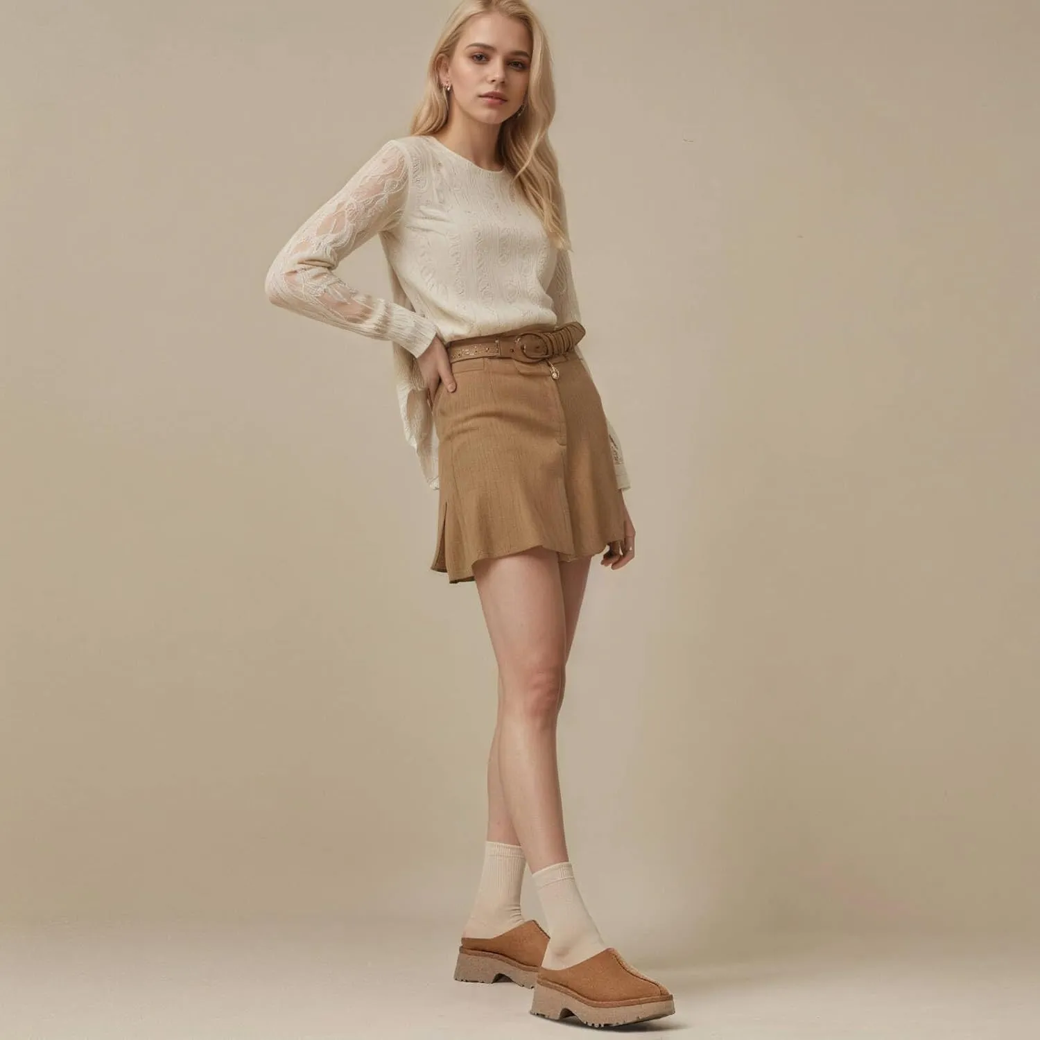 Clogs for Women Memory Foam Arch Support Mules for Women Comfortable Suede Platform Clogs Casual Slip on Shoes