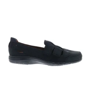 Cobb Hill Penfield Strappy CI8163 Womens Black Leather Loafer Flats Shoes