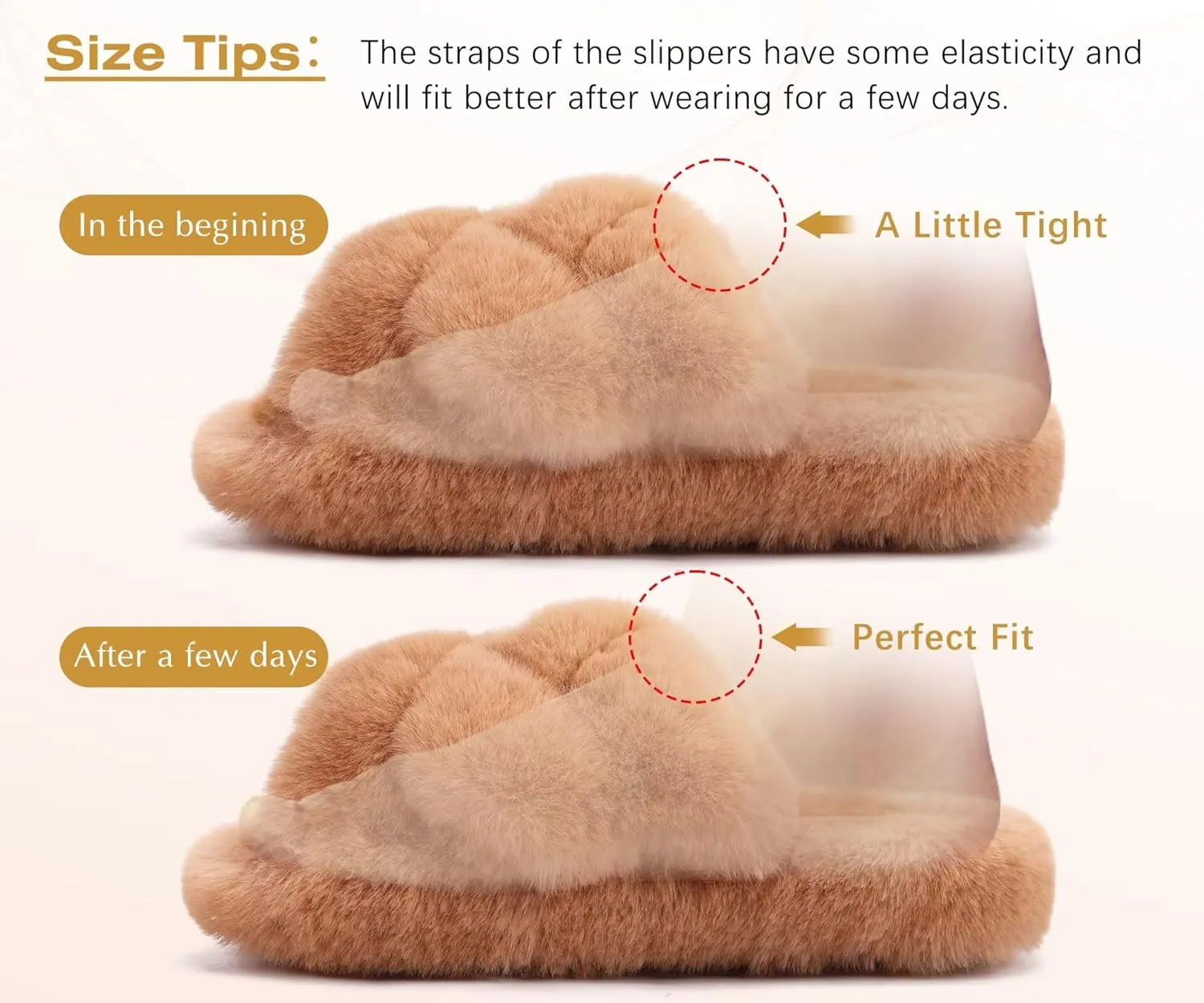 COFACE Women's Fluff Slippers Open Toe Fuzzy Faux Fur Ladies House Fashion Platform Slide Shoes with Comfort Arch Support, Indoor Outdoor Sole