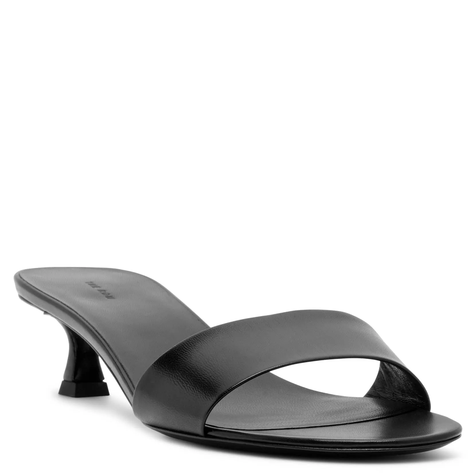 Combo kitten black leather mules