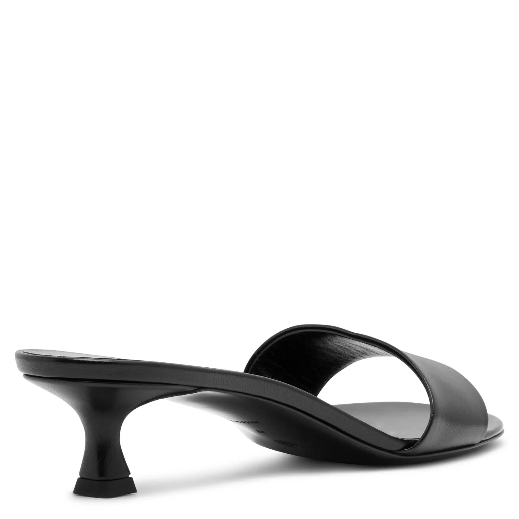 Combo kitten black leather mules
