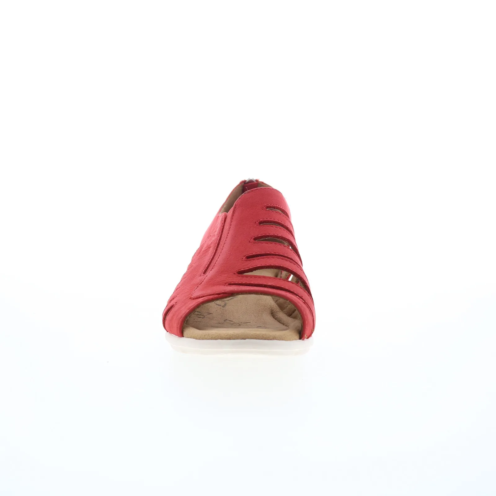 Comfortiva Parker CT0020002 Womens Red Wide Nubuck Loafer Flats Shoes