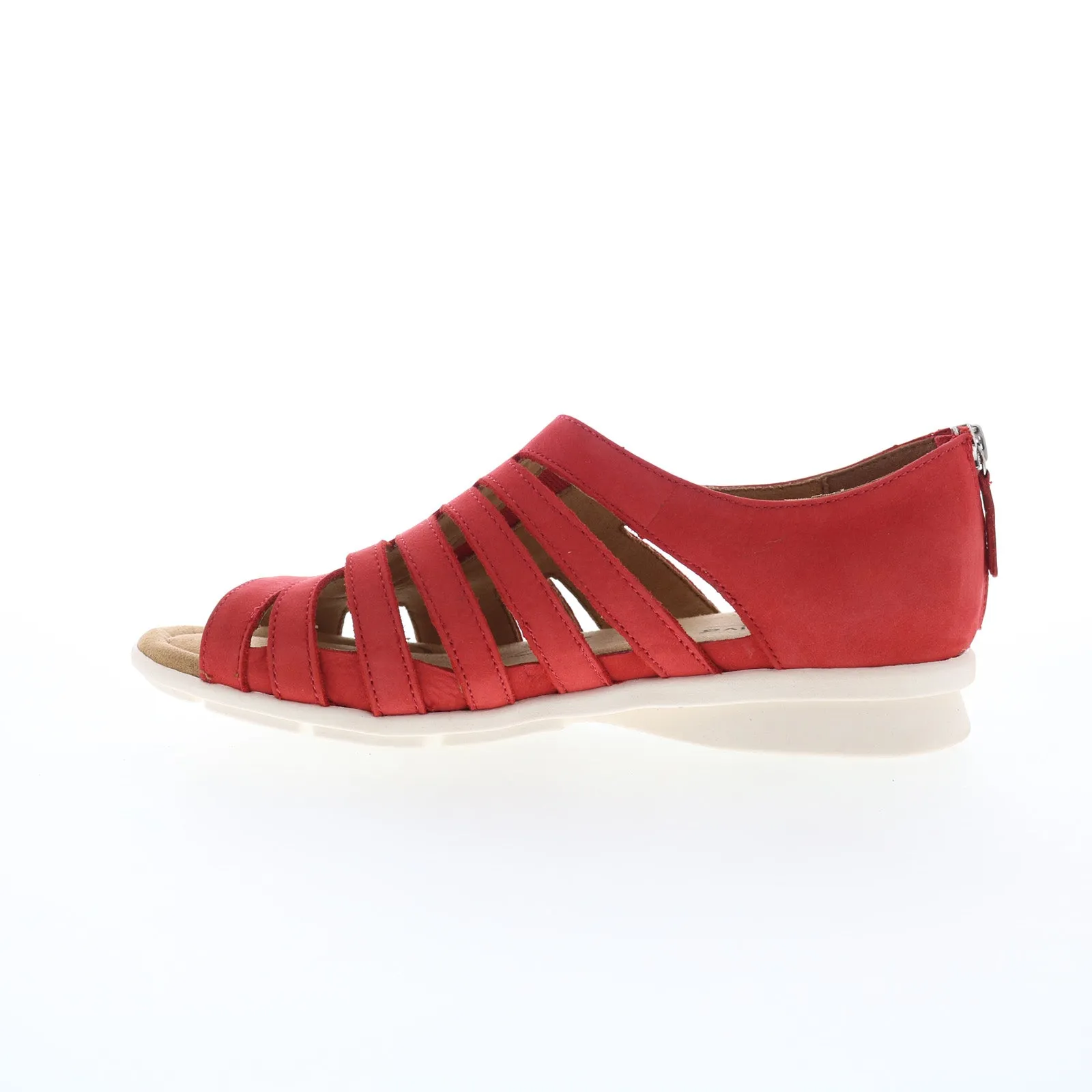 Comfortiva Parker CT0020002 Womens Red Wide Nubuck Loafer Flats Shoes