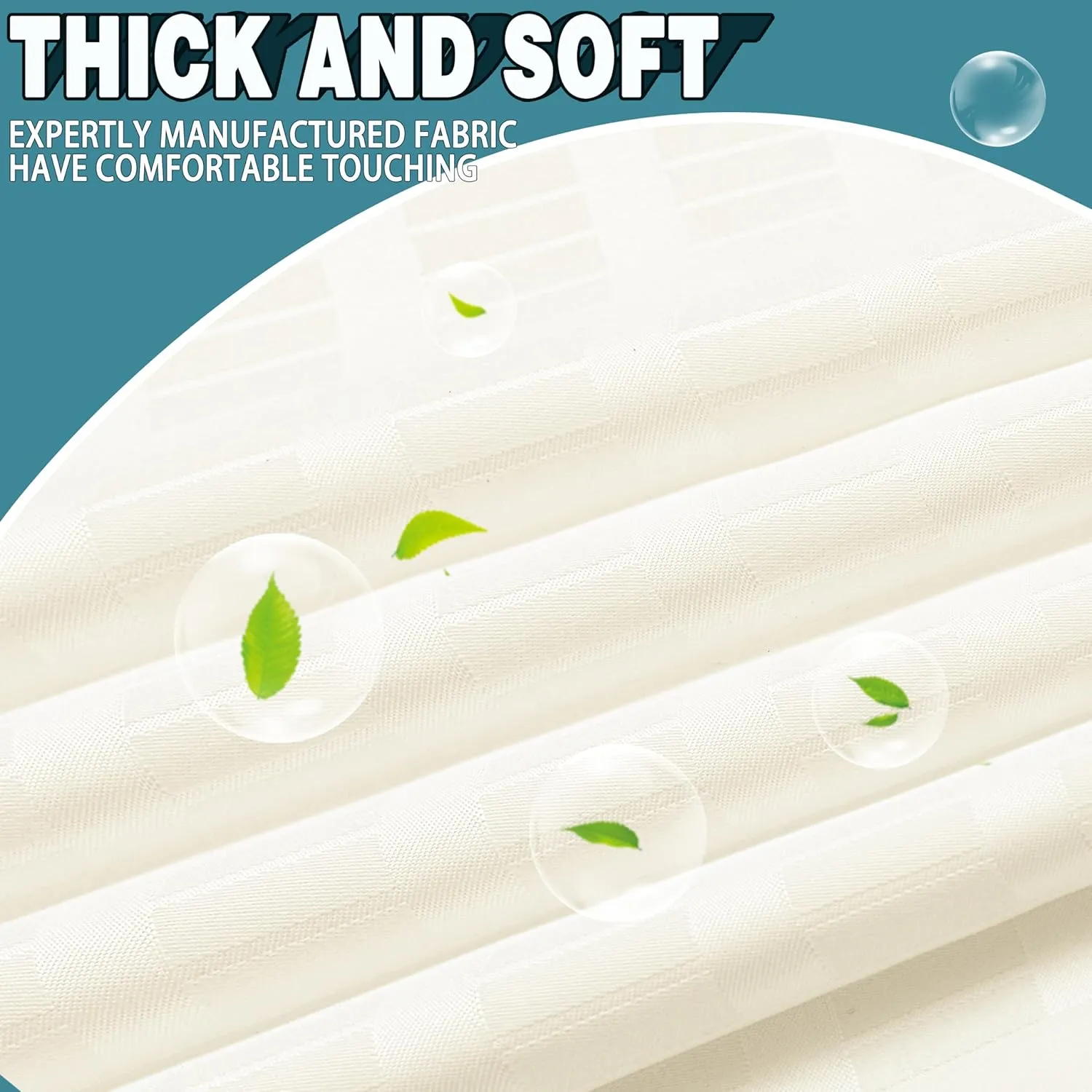 Conbo Mio Hotel Style Fabric Shower Curtain with Snap in Liner 108" x 74" for Bathroom Machine Washable Waterproof Repellent Shower Curtain(Check-Beige,108"(W) x 74"(H))