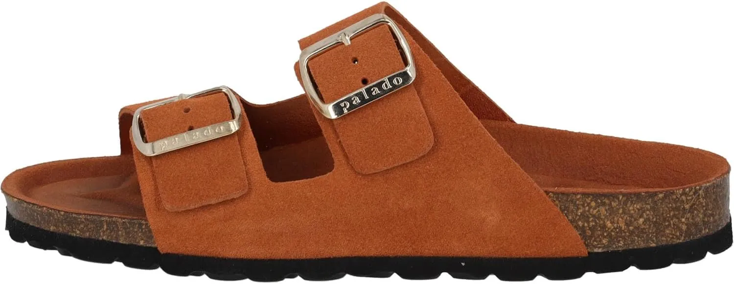 Corfu Mono Women's Mules - Comfortable Sandals Made in Spain - Slippers with Cushioning Cork Footbed - Fashionable Summer Shoes