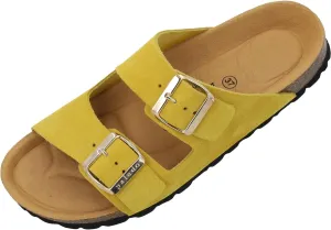 Corfu Mono Women's Mules - Comfortable Sandals Made in Spain - Slippers with Cushioning Cork Footbed - Fashionable Summer Shoes