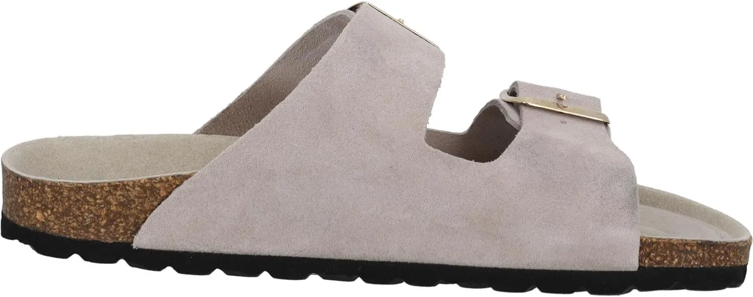 Corfu Mono Women's Mules - Comfortable Sandals Made in Spain - Slippers with Cushioning Cork Footbed - Fashionable Summer Shoes