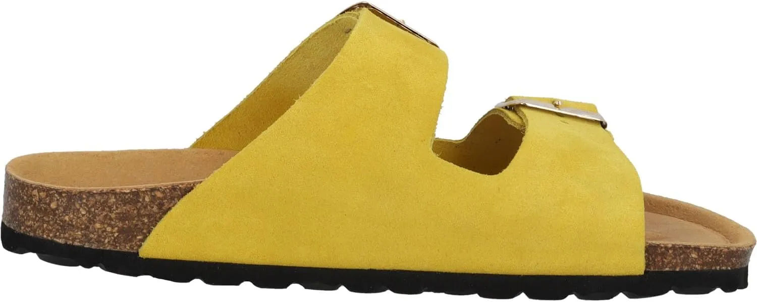 Corfu Mono Women's Mules - Comfortable Sandals Made in Spain - Slippers with Cushioning Cork Footbed - Fashionable Summer Shoes
