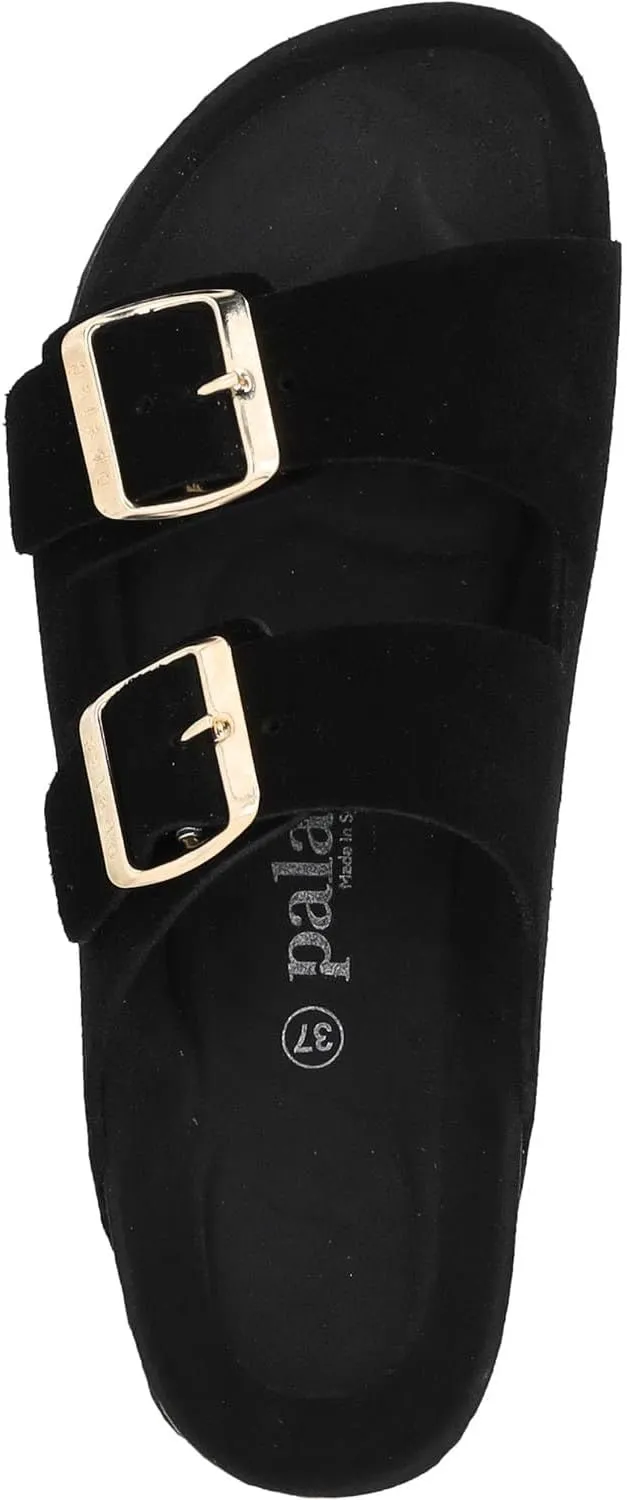 Corfu Mono Women's Mules - Comfortable Sandals Made in Spain - Slippers with Cushioning Cork Footbed - Fashionable Summer Shoes
