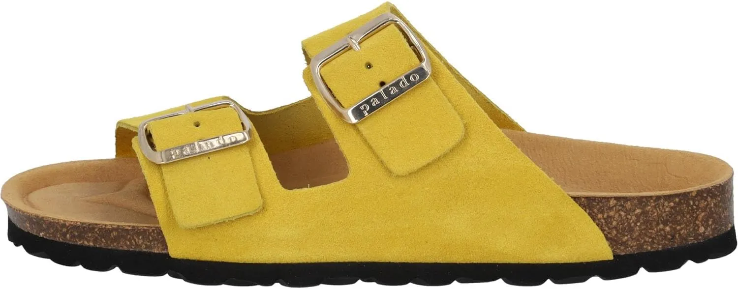 Corfu Mono Women's Mules - Comfortable Sandals Made in Spain - Slippers with Cushioning Cork Footbed - Fashionable Summer Shoes