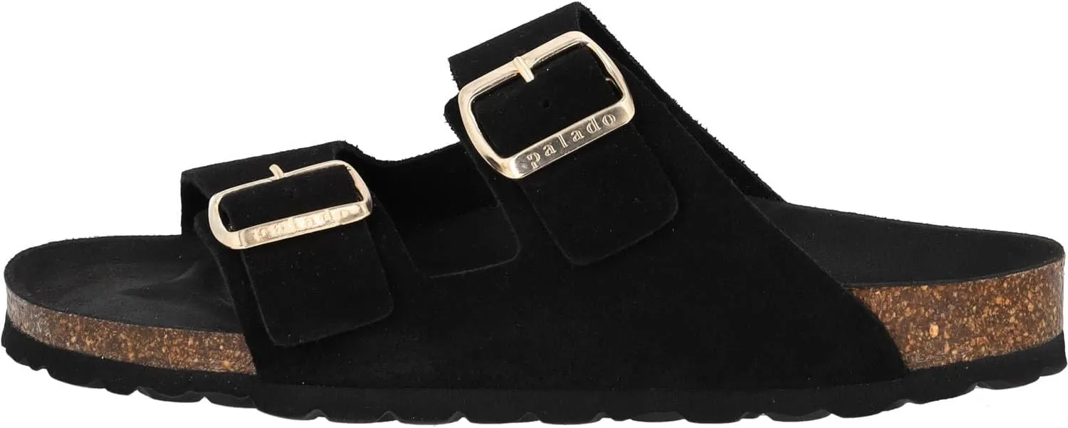 Corfu Mono Women's Mules - Comfortable Sandals Made in Spain - Slippers with Cushioning Cork Footbed - Fashionable Summer Shoes