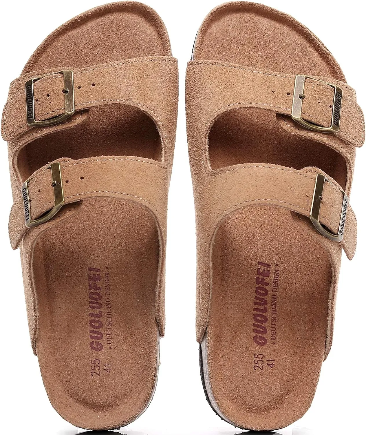 Cork Sandals Women With Arch Support, Comfortable Summer Beach Sandals For Women/Girls/Ladies,Leather Slide Shoes For Women
