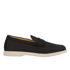 CORNELIANI Nubuck Penny Loafer BLACK