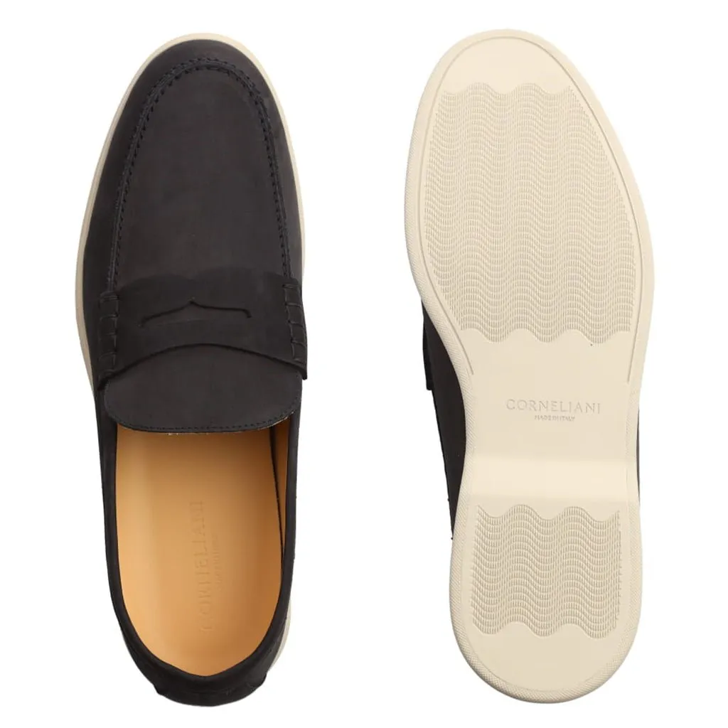CORNELIANI Nubuck Penny Loafer BLACK
