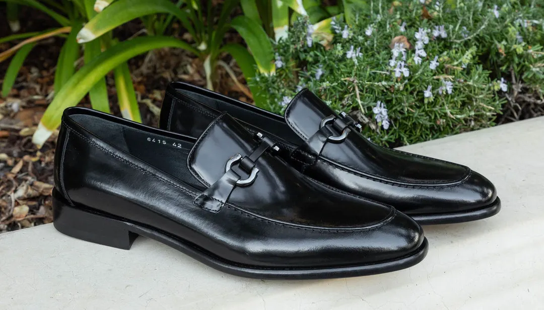 Corrente 6415 Calfskin slip-on Loafer  - Black