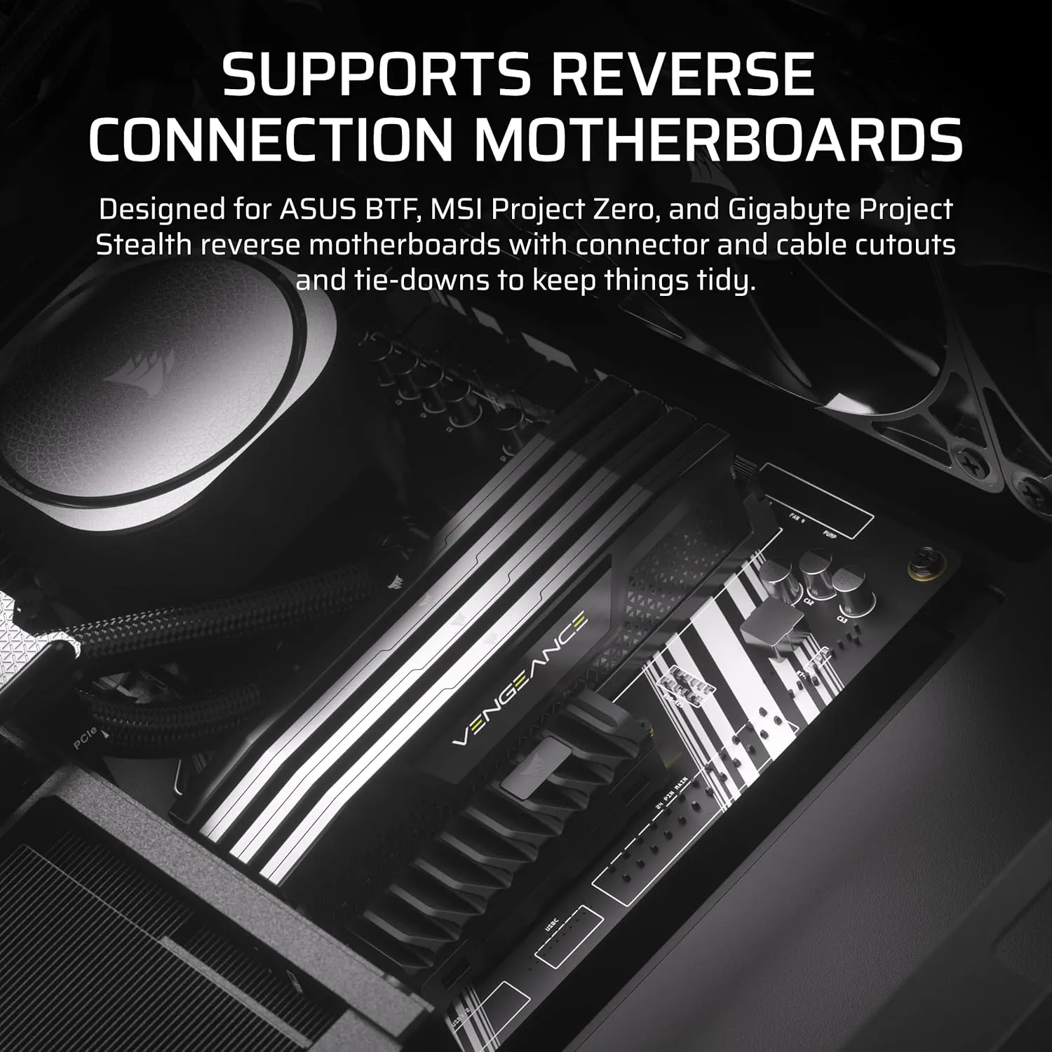 CORSAIR 4000D RS Frame Modular High Airflow Mid-Tower PC Case – 3X CORSAIR RS Fans – InfiniRail Fan Mounting System – Fits Multiple 360mm Radiators – Reverse Connector Motherboard Compatible – Black