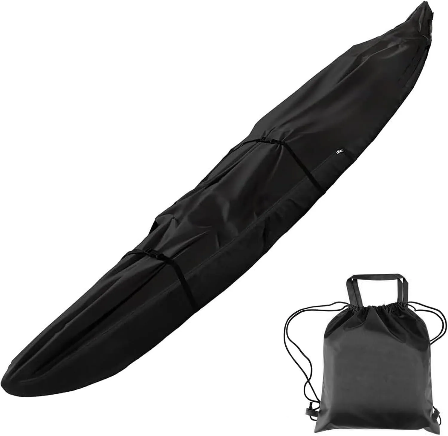 Cover 420D Oxford Cloth Indoor/Outdoor Storage Bag Boat Cover Boat Jacket(Black,10FT)