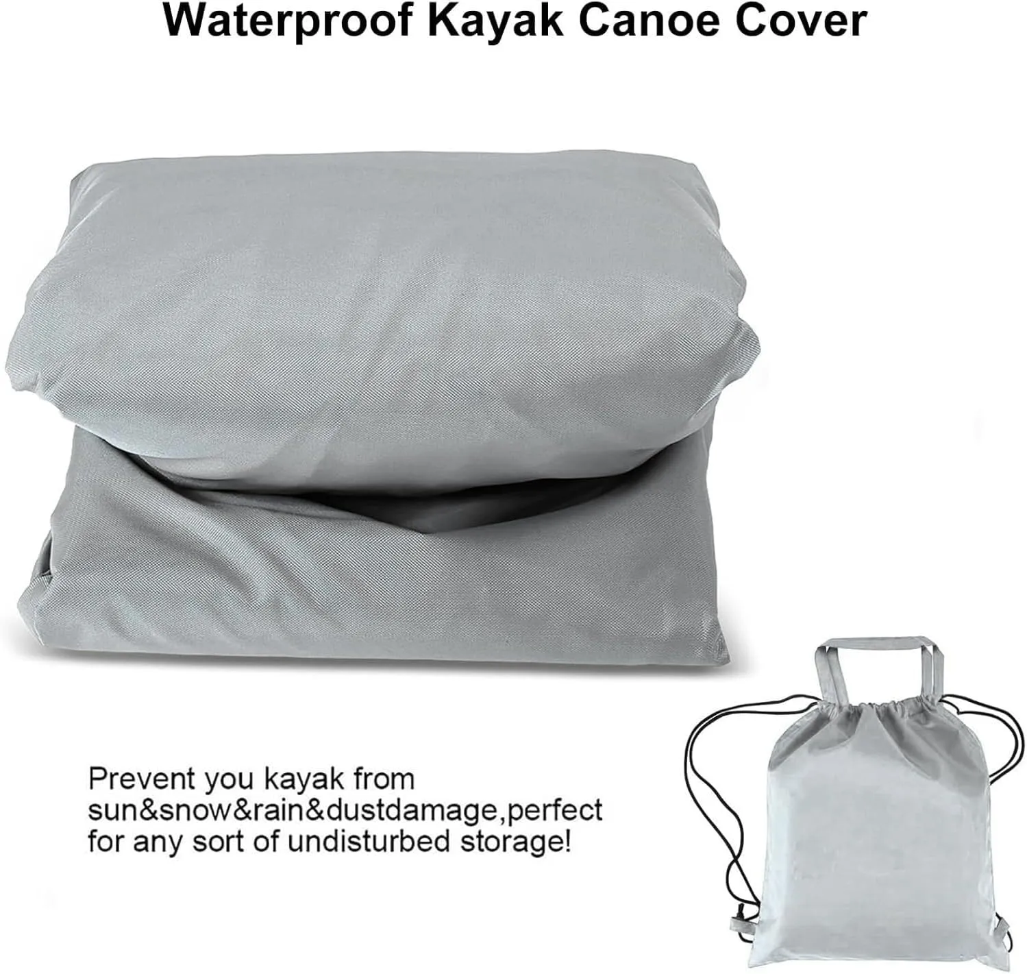 Cover 420D Oxford Cloth Indoor/Outdoor Storage Bag Boat Cover Boat Jacket(Black,10FT)