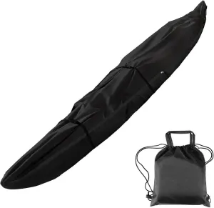 Cover 420D Oxford Cloth Indoor/Outdoor Storage Bag Boat Cover Boat Jacket(Black,10FT)