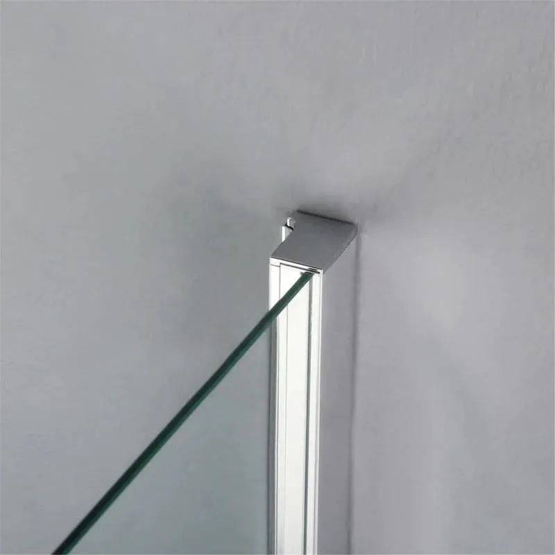 Covey Semi Frameless Wall to Wall Sliding Shower Screen - Chrome