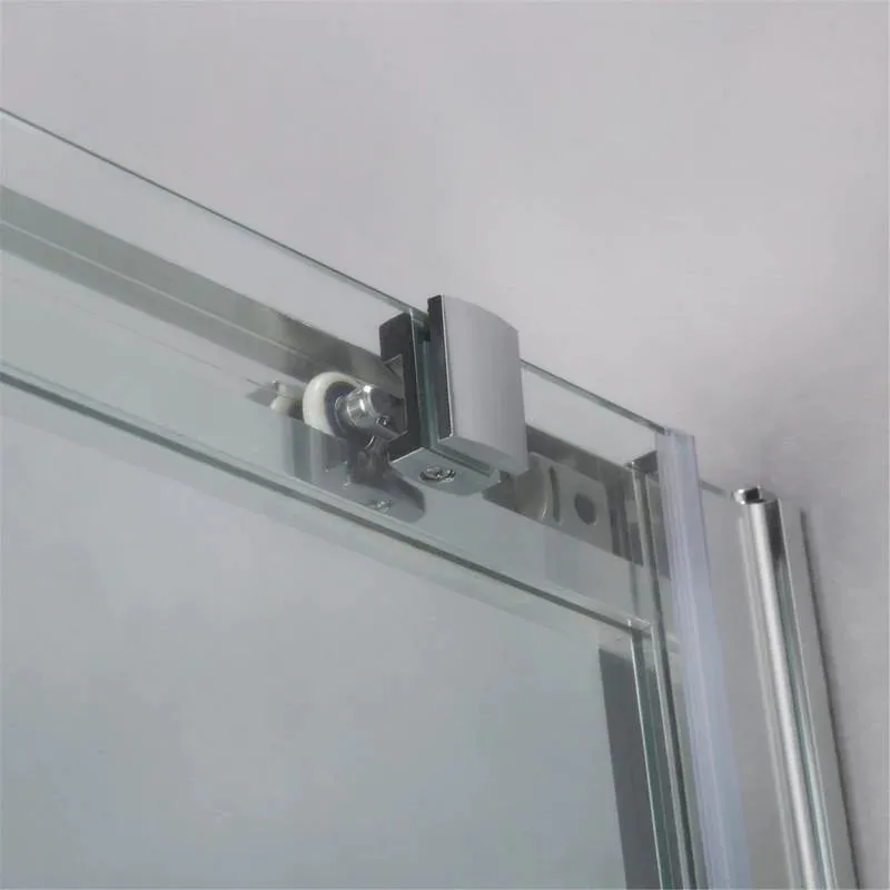 Covey Semi Frameless Wall to Wall Sliding Shower Screen - Chrome