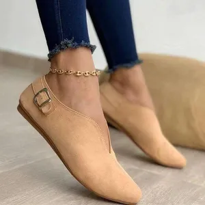 Creamtopmall Pointed Toe Suede Flats Shoes
