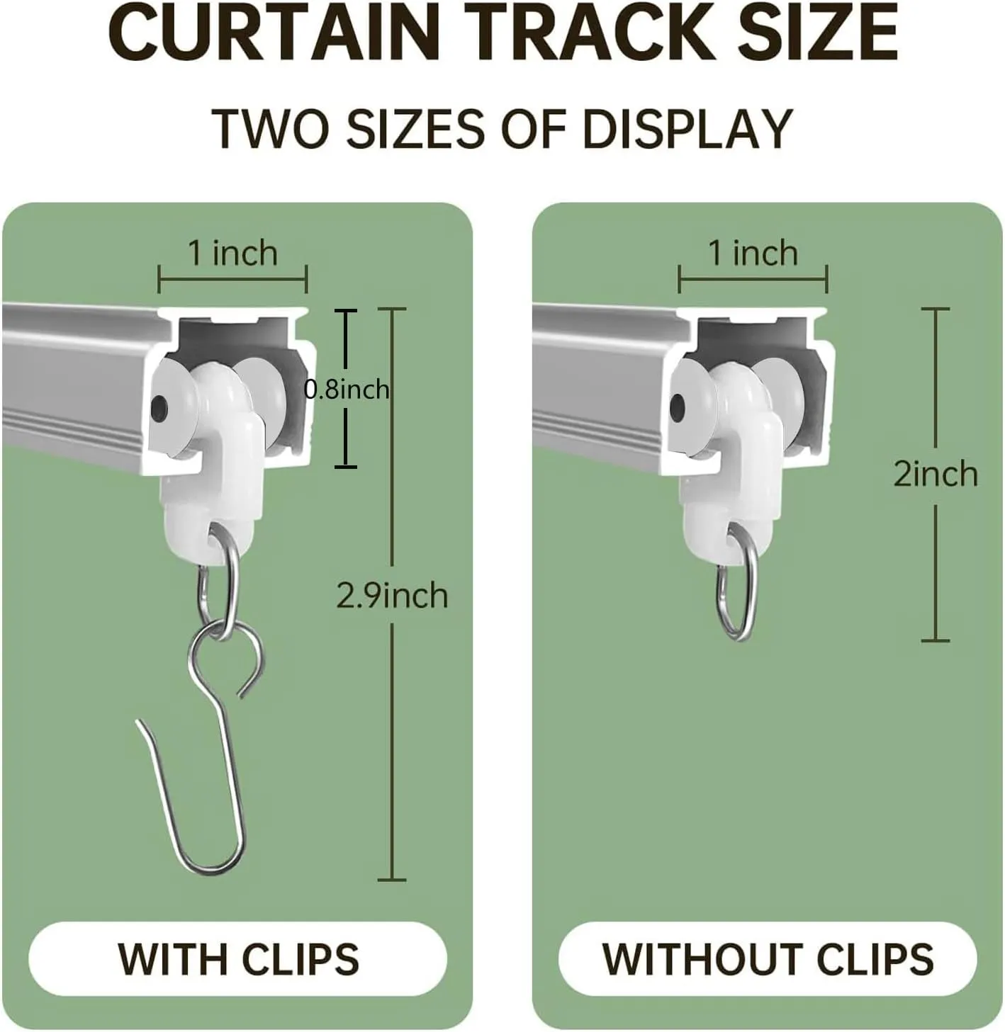 Curtain Tracks Ceiling Wall Mounted Heavy-Duty Curtains Rails Room Divider Track for Living Bedroom Shower White 3FT To 12FT