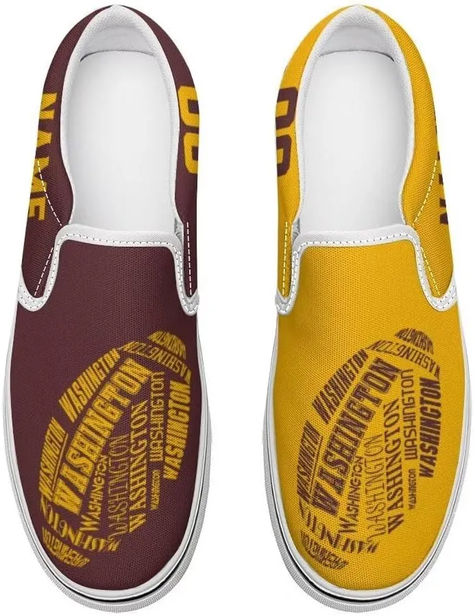 Custom Slip-on Sneakers,Personalized Name Number,Canvas Fashion Shoes,Gift for Men Women,Fans.