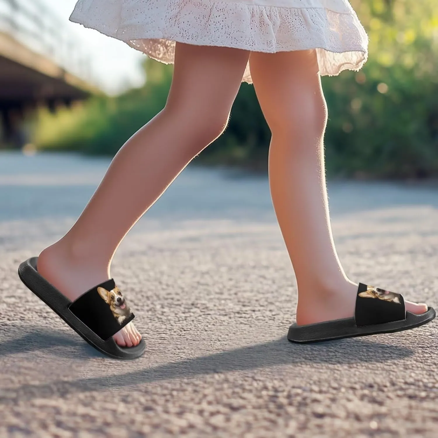 Cute Animals Summer Slippers for Boys Girls Indoor Kids Slide Sandals Comfort Cushion Footbed House Slipper