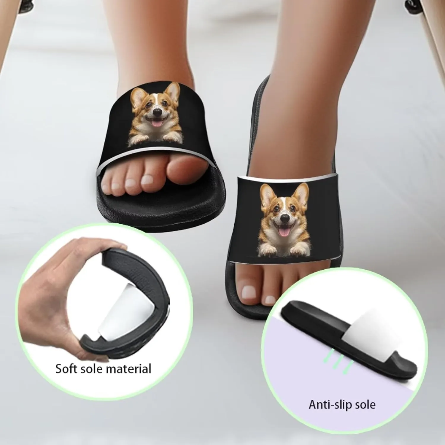 Cute Animals Summer Slippers for Boys Girls Indoor Kids Slide Sandals Comfort Cushion Footbed House Slipper