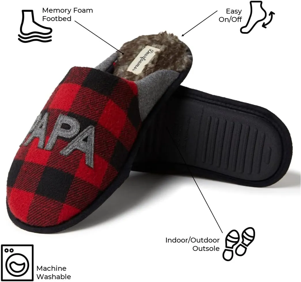 Dearfoams Men's Papa Bear Slipper