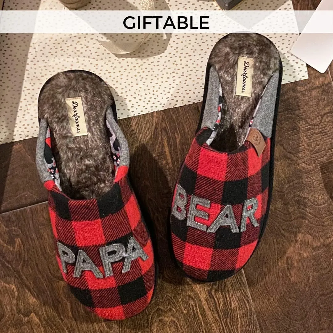 Dearfoams Men's Papa Bear Slipper